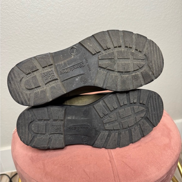 Blundstone 585 Chelsea Boots Women Size 7.5 US Olive Distressed Leather Utility - Picture 10 of 11